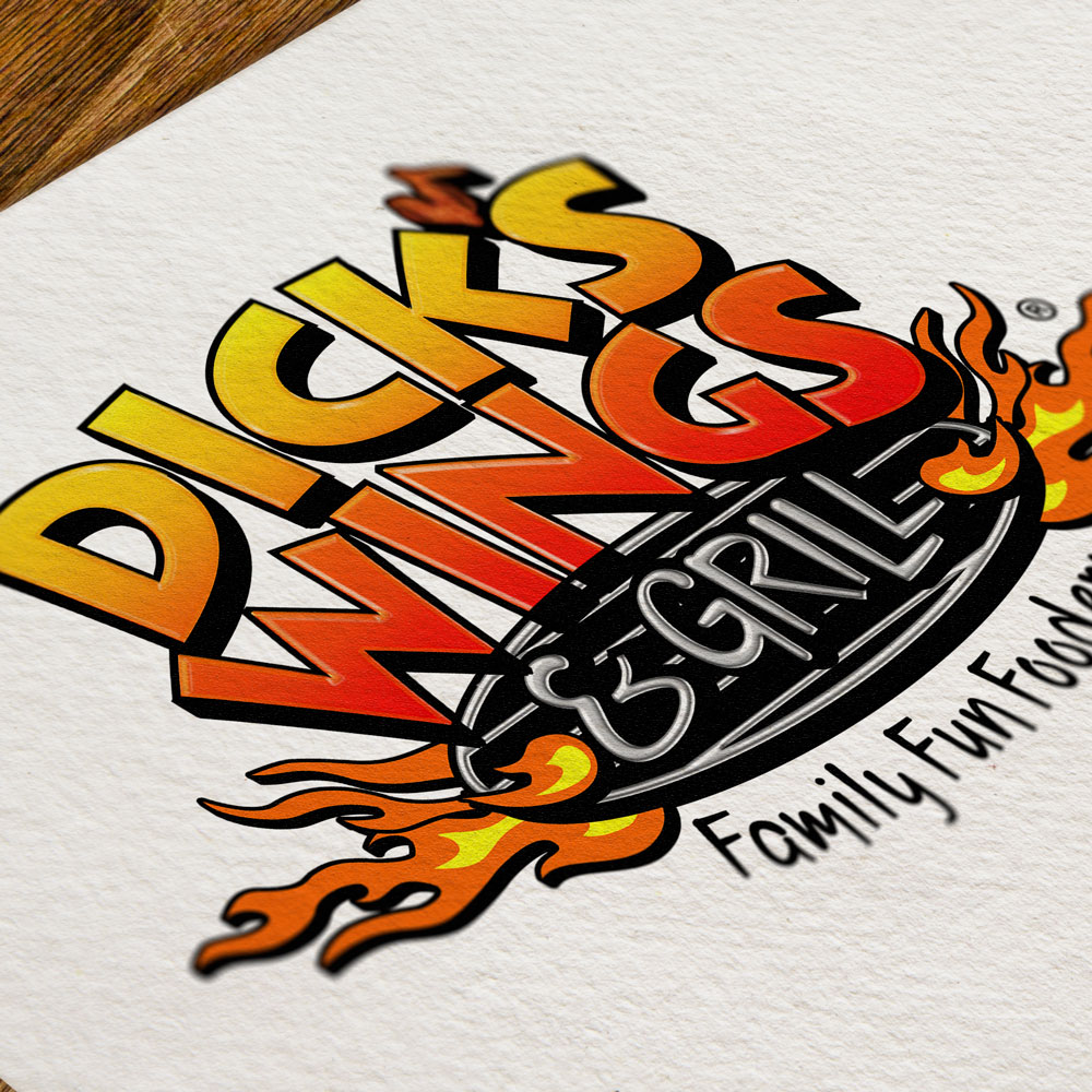 Dicks Wings Logo Design Example