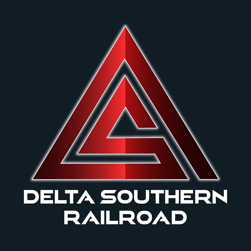 Delta Southern Railroad logo prior to their acquisition created by INKO Creative in Jacksonville, Florida