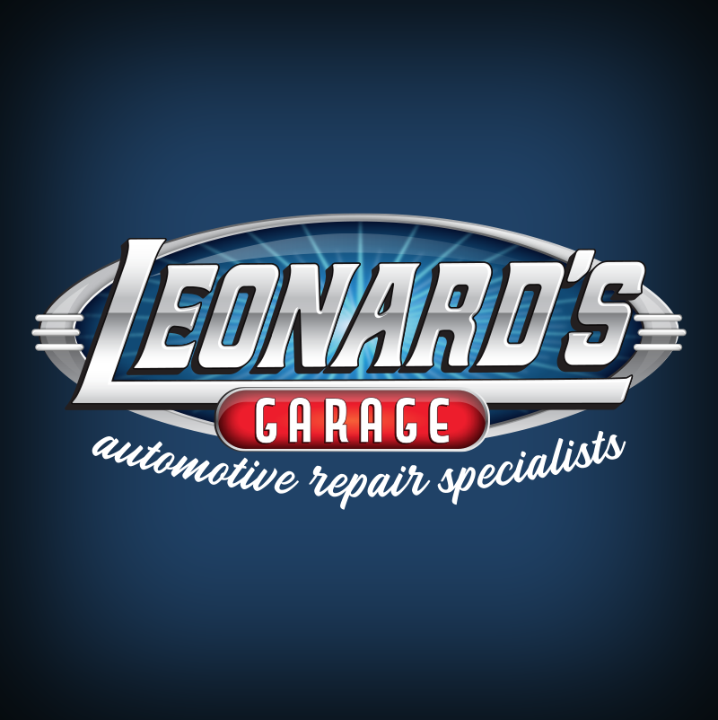 Logo by INKO for Leonard's Garage of Jacksonville Florida.