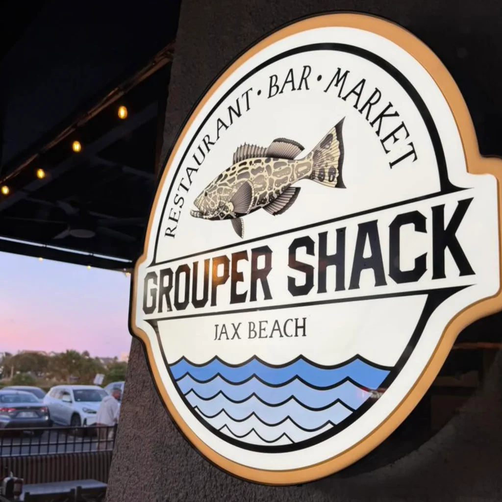 Grouper Shack Jax Beach Signage design by INKO Creative.